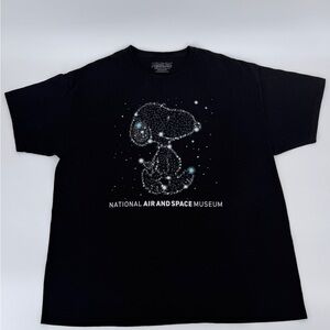 Peanuts Snoopy Space Tee National Air & Space Museum Black 2XL